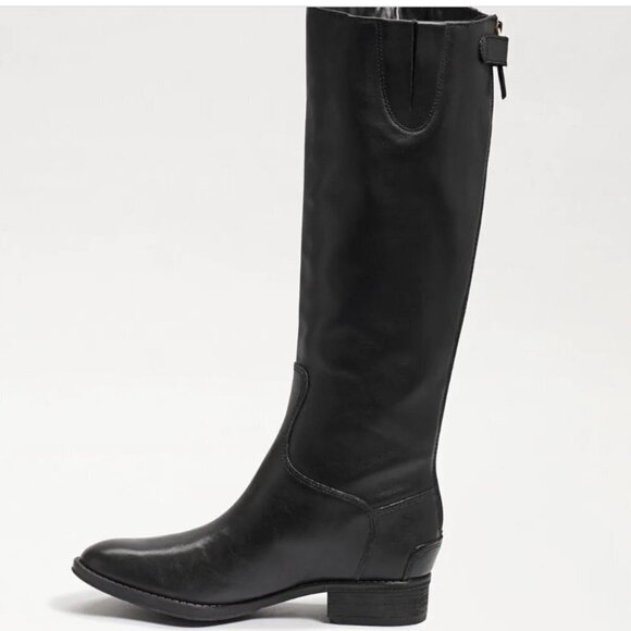Sam Edelman Penny2 Wide Calf Leather Riding Boot Black 5M WC NEW - Picture 5 of 9